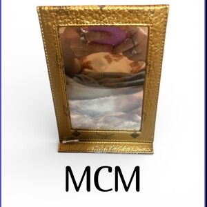MCM Gold FOLD out Vanity Mirror insanely rare!!